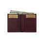 Zoozie Bags Cartera de hombre, Rojo Claret, 100% Piel Genuina